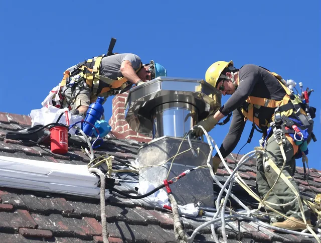 Protective chimney cap installed by Norco Chimney Sweep in Norco, CA