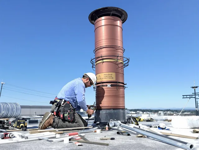 Installed chimney liner by Norco Chimney Sweep in Norco, CA