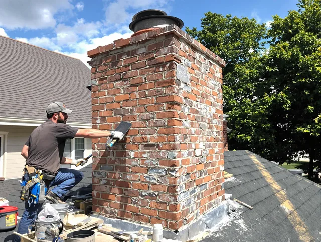 Completed chimney rebuild by Norco Chimney Sweep in Norco, CA