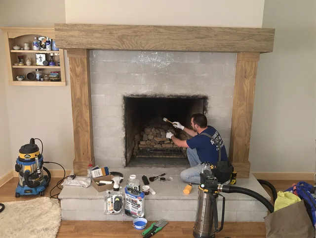 Detailed creosote removal process by Norco Chimney Sweep in Norco, CA