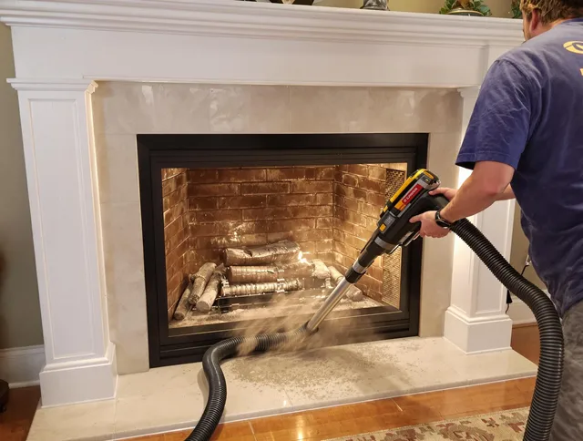 Fireplace cleaning performed by Norco Chimney Sweep in Norco, CA