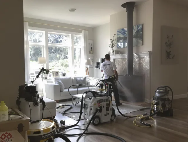 Soot removal service by Norco Chimney Sweep for a fireplace in Norco, CA